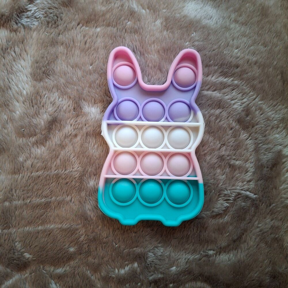 x3 Large Pop-It Fidget Bundle - Blue & Green Dinosaur, Letters, Pink Bunny - Picture 6 of 7